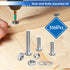 smseace 516Pcs 21-Sizes M3/M4/M5/M6 Nuts and Bolts Assortment Kit Nut Bolt Washer Assortment Kit for Machinery