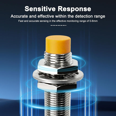 ATO M12 Inductive Proximity Sensor Switch: 4Pcs Non-Shield Detector 4mm NPN Normally Open Approach Sensor Directly