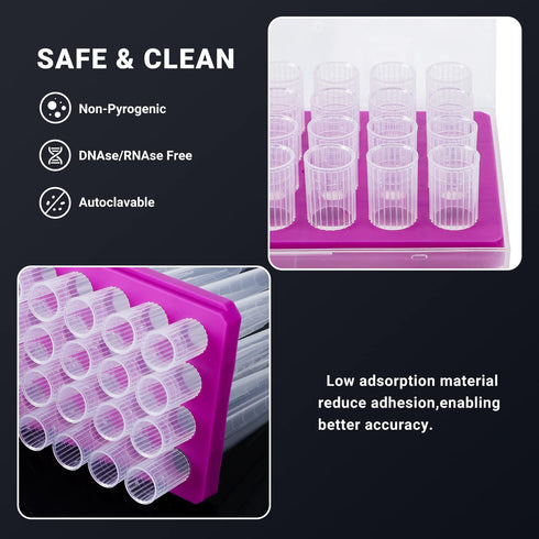 FOUR E'S SCIENTIFIC 5ml Pipette Tips, Universal 5000ul Sterile Tips Racked, RNase/DNase Free, Autoclavable