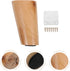 4pcs 10cm Hemobllo Solid Wood Coffee Table Legs Replacement Sofa Feet with Tilted Design, Height, Includes Pads