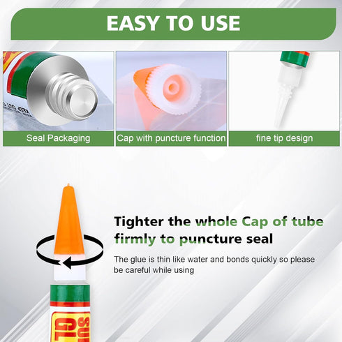 24 X 3g Super Glue Clear, Strong Adhesive, Fast Drying Cyanoacrylate Glue for DIY Crafts, Wood, Plastic