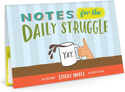 Em & Friends Daily Struggle Sticky Note Packet, 6 Sticky Note Pads Set, 2.75 x 2.75-Inches