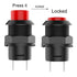 20Pcs SPST Latching Type Push Button Switch, Red Cap, Off/ON AC 250V/1.5A 125V/3A