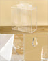 QWORK Acrylic Face Mask Dispenser Box, Clear Holder with Lid for Disposable Masks, Gloves, Hairnets