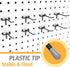 Black Pegboard Hooks, 2 Inch, 50PC, Fit 1/8" or 1/4" Pegboard, Hanging Tool Hooks