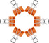 Small Binder Clips, 3/4 Inch (19mm) - 50 Pack Mini Binder Clips (Orange)