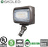 15W 1500 50W 5000K 120-277V, GKOLED LED Floodlight, Outdoor Security Fixture, Waterproof, Lumens, MH Equivalent