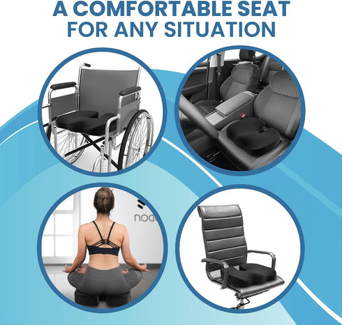 Ergonomic Memory Foam Seat Cushion with Gel for Office Chairs