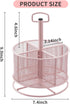 Marbrasse Mesh Desk Organizer, 360-Degree Rotating Multi-Functional Pen Holder, Desktop Stationary Storage Box