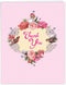 The Best Card Company Beautiful Thank You Card (8.5 x 11 Inch), Floral Gratitude Stationery with Envelope