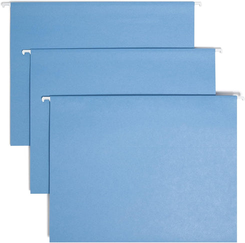 Smead TUFF Hanging File Folder with Easy Slide Tab, Letter Size, Blue, 18 per Box (64041)