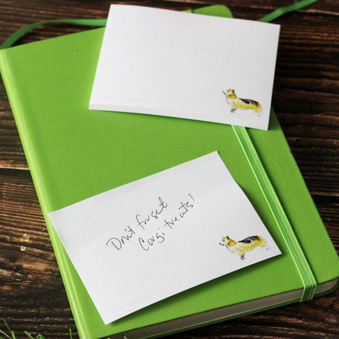 Dog Breeds Sticky Notes, 4" x 3" 50 Sheets Notepad, Gift for Dog Lovers (1, Corgi)
