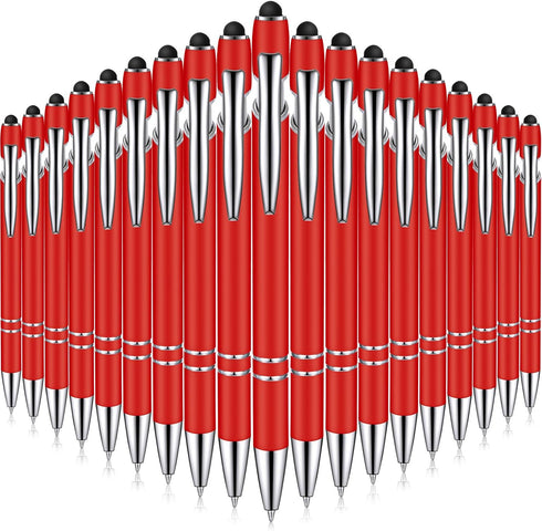 Zonon 38 Pieces Rubberized Ballpoint Pen with Stylus Tip - Stylish Metal Pen Capactive Styli Pen with Soft Rubberized
