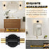 2-Light (1-Pack) Baocuz Bathroom Lighting Fixtures Over Mirror, Black and Gold Vanity Lights for Bathroom, Modern