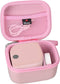 Mchoi Hard Case for Phomemo P12/P12 Pro Label Maker & Tapes, Waterproof Shockproof Protective Case (Pink)