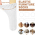 16 Set PCS White Furniture Leg Socks - Knitted Chair Leg Floor Protectors for Hardwood Floors - Fits Round and Square