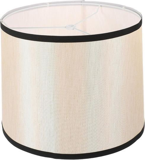 HAKIDZEL Round Replacement Lamp Shade for Floor Lamp Black-edged Cloth Cover with Top