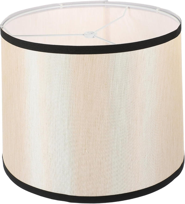 HAKIDZEL Round Replacement Lamp Shade for Floor Lamp Black-edged Cloth Cover with Top