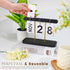 Roucerlin Countdown Wood & Metal Perpetual Flip Calendar, Reusable Wooden Desk Calendar Standing Flip, Daily Desk