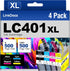 LC401xl Ink Cartridges for Brother Printer Replacement for LC401 LC401XL, Compatible with MFC-J1010DW MFC-J1170DW