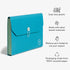 U Brands U-Eco 13 Pocket Poly Expandable File, Letter Size 8.5" x 11", Brights, Protective Flap with Closure