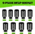 1/2" Set, 9-Piece 6-Point, 29mm, 30mm, 31mm, 32mm, 33mm, 34mm, 35mm, 36mm,38mm Drive Impact Socket Metric Deep Axle Nut