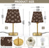 Kcldeci Bedside Table Lamp for Bedroom, Cow Print Ribbon Bows Farmhouse Desk Lamps for Nightstand with Fabric Shade