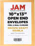 JAM PAPER 10 x 13 Open End Premium Envelopes with Peel and Seal Closure - Brown Kraft Manila, 50/Pack