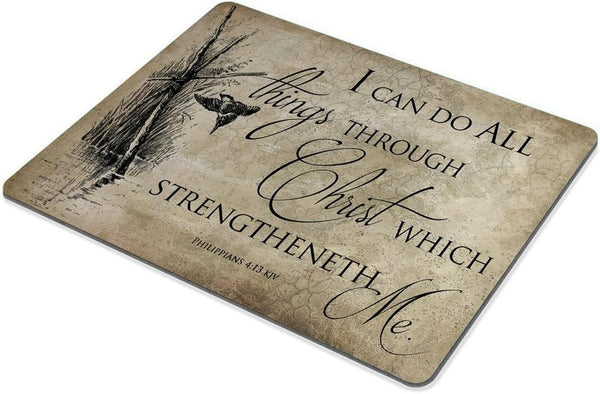 Smooffly Gaming Mouse Pad - Custom Bible Verse "I Can Do All Things Through Christ" Philippians 4:13