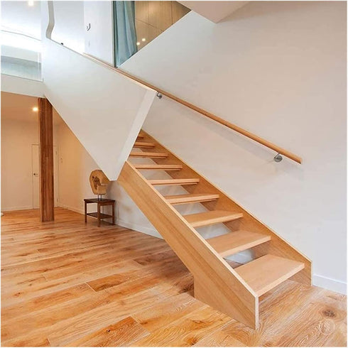 ALDEPO Grab Bars Wooden Handrails - Complete Kit, Corridor Non-Slip Stair Railings Support Rod, Wall Mount Elderly