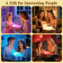 16 Colors+5 Dimming+Silicone Lying Flat Cat Lamp Funny Gifts, Random Stuff, Touch+Remote+Recharge Night Light for Kids