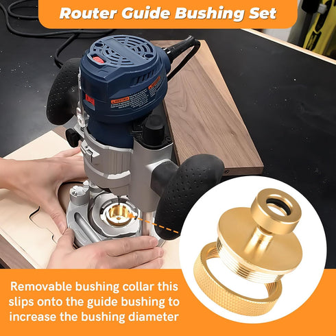 71333 1/4 1/8" 1/4" Router Bits Solid Brass Inlay Kit for Templates for High RPM Routing, Includes Carbide Router