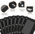 IKAYAS 40 Pack Black Pencil Pouch for 3 Ring Binder, Colorful Zipper Pencil Bags for Classroom Teacher Supplies