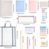 Colarr 54 Pieces Aesthetic School Supplies Set, Back to School Essentials Kit for High School and College (Morandi)