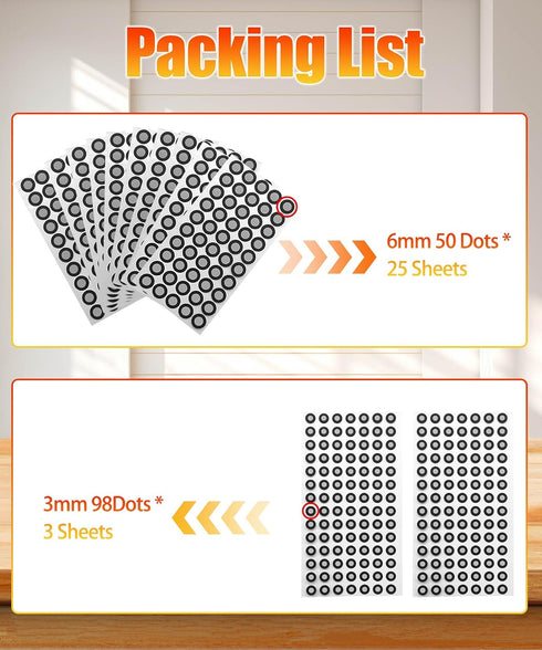 Generic 1544 3D 3D Dots(6mm *1250 &3mm *294) Pcs Scanning Marker for Scanner,High Reflective Marking Points