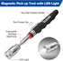 15" 10lbs, 8 lbs Toolwiz Rolling Magnetic Sweeper with Telescopic Magnetic Pick Up tools with LED light Telescoping