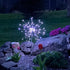 JJGoo 2 Pack Solar Firework Lights, 120 LEDs, 2 Lighting Modes, Waterproof for Garden, Party, Wedding, Cool White
