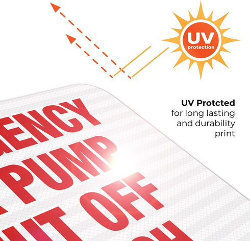 12x18 Inches, 3M .063 New Jersey Spa Pump Shut Off Sign, Complies with State of New Jersey Pool Safety Code, EGP
