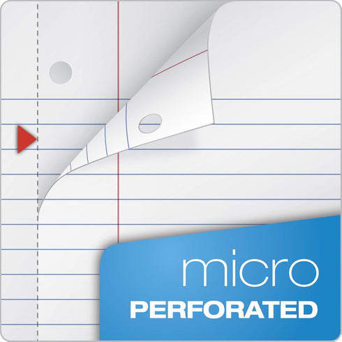 Oxford 1-Subject Notebooks, 8 x 10-1/2 Inch, Wide Rule, 70 Sheets, 3 Pack, Red, Blue, Green
