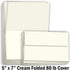 5x7 80 lb 100 Pack Hamilco Blank Greeting Cards and Envelopes Folded Cream Card stock Cover