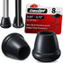 Ezprotekt 3/4" Round Rubber Chair Leg Caps, 8 Pcs Non-Slip Chair Leg