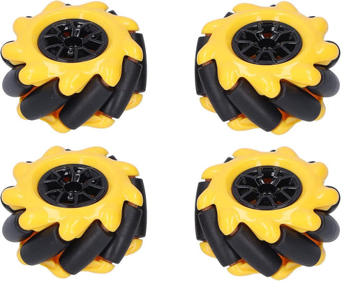 Generic 48mm Wheel Robot Mecanum Wheel Smart Robot Car Parts Accessories Directional DIY Toy Components (Two Pairs)