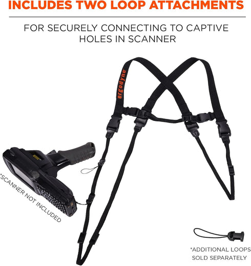Ergodyne 3132 Squids Barcode Scanner Harness, Large , Black
