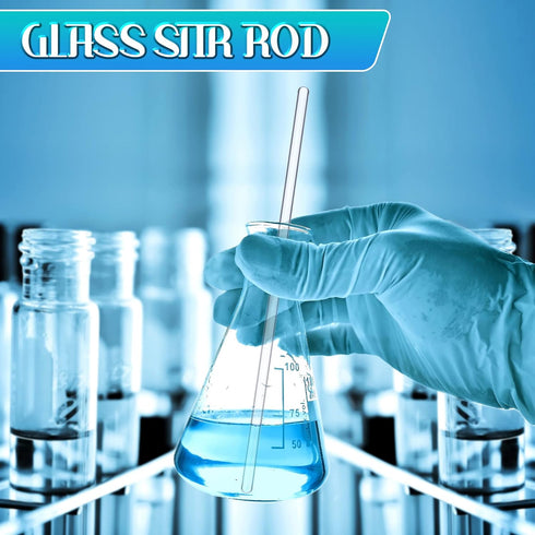 Weewooday Glass Droppers Pipettes with Big Rubber Hats, 20 cm Glass Stir Rod, 16 Pieces, Blue, 5 ml, 10 ml
