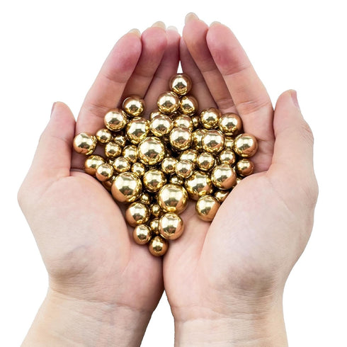 50Pcs H62 1/2"(12.7mm) Precision Brass Balls Solid Brass Balls Diameter Excellent Conductivity for Industrial Equipment