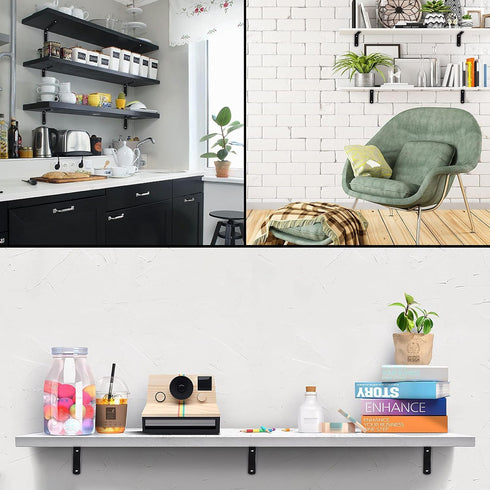 Jiyocy 4 4 Inch/100x64x3.5mm (4, 4 Inch) Pieces Black L Shelf Bracket, Steel Heavy Duty Corner Brace,Joint Angle