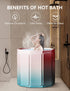 Portable Bathtub for Adults, Collapsible Freestanding Bathtub for Shower, Hot Ice Bath Tubs with Thickened Thermal Foam
