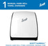 (47091), 12.65" 13.02" 7.18" 1) Scott Slimroll Manual Towel Dispensers White, for Orange Core Scott Slimroll Towels, x