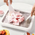 Generic Frozen Sorbet,White,8.85''x6.88'' Ice Cream Roll Maker Rolled Ice Cream Machine, Sweet Spot Pan, Instant Cold