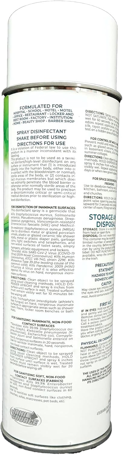 ViruScrub Disinfectant & Deodorizing Aerosol Spray, Citrus Scent, Each